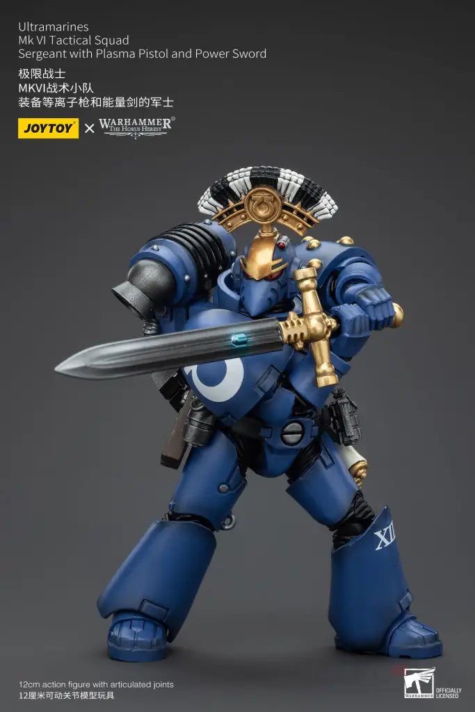 Ultramarines MK VI Tactical Squad Sergeant with Plasma Pistol and Power Sword