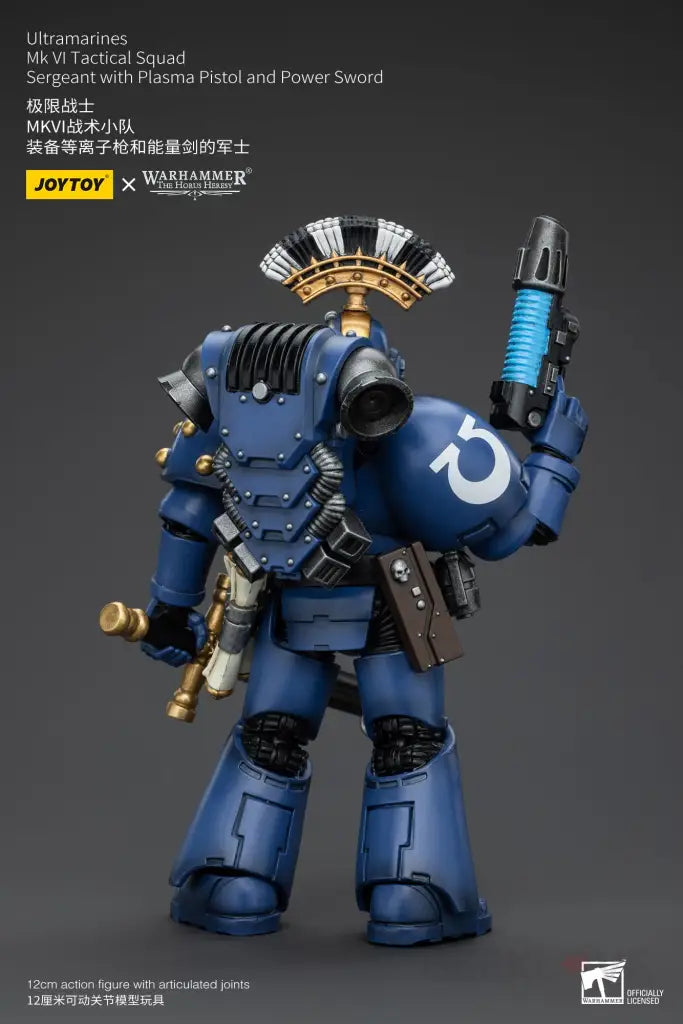 Ultramarines Mk Vi Tactical Squad Sergeant With Plasma Pistol And Power Sword Action Figure