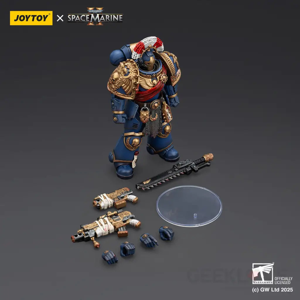 Ultramarines Relic Secundus Armour With Artificer Bolt Rifle Chainsword and Bolt Pistol Action Figure