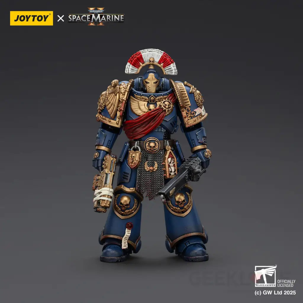 Ultramarines Relic Secundus Armour With Artificer Bolt Rifle Chainsword and Bolt Pistol Action Figure