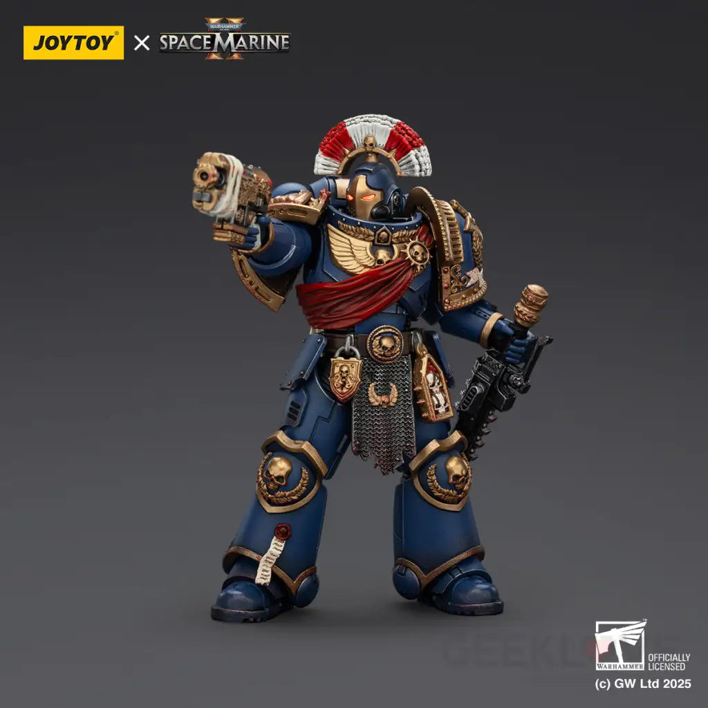 Ultramarines Relic Secundus Armour With Artificer Bolt Rifle Chainsword and Bolt Pistol Action Figure