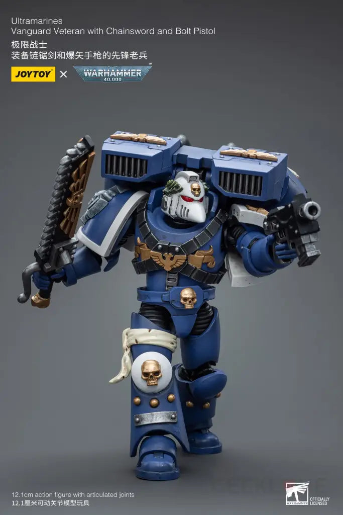 Ultramarines Vanguard Veteran With Chainsword And Bolt Pistol Action Figure