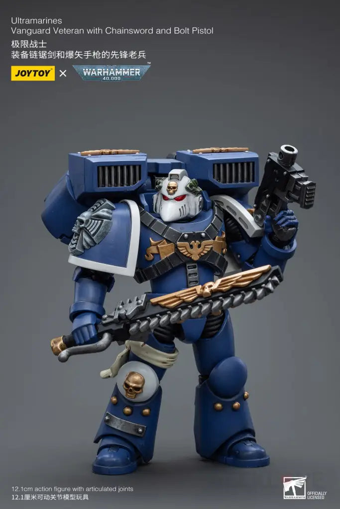 Ultramarines Vanguard Veteran With Chainsword And Bolt Pistol Action Figure