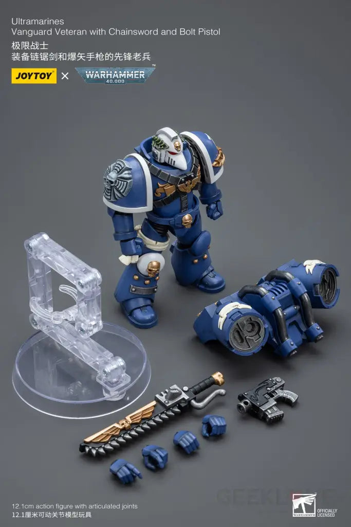 Ultramarines Vanguard Veteran With Chainsword And Bolt Pistol Action Figure