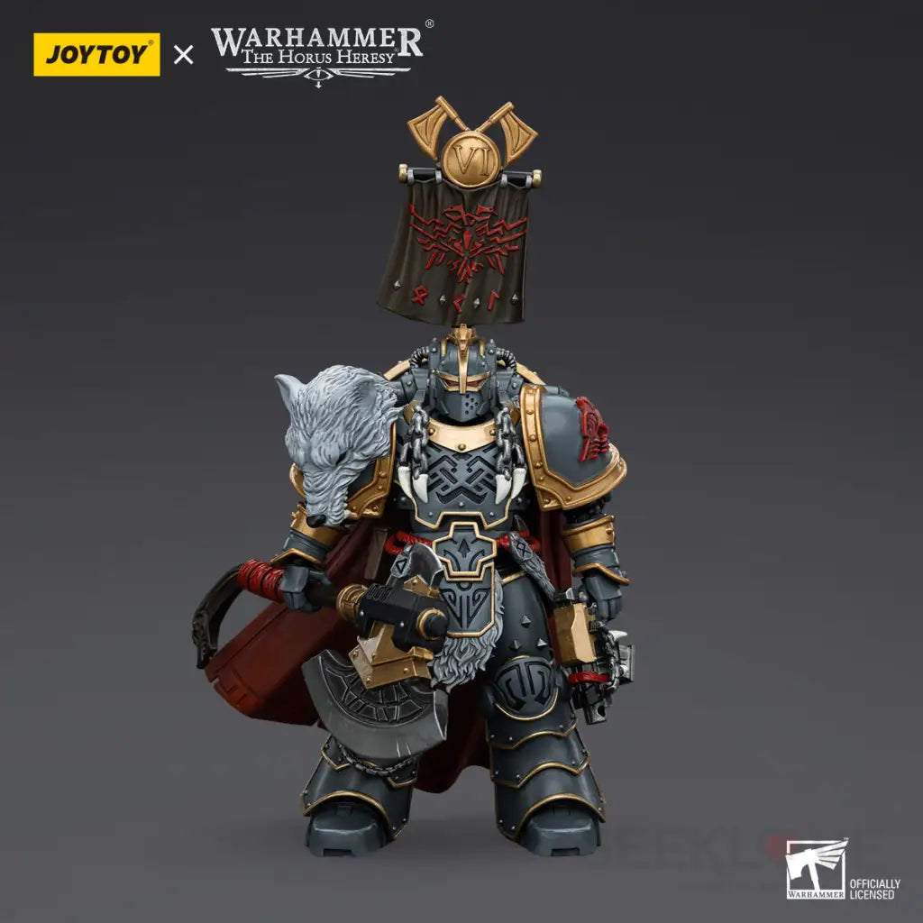 Warhammer 40k Space Wolves Legion Praetor with Power Axe and Combat Shield Action Figure