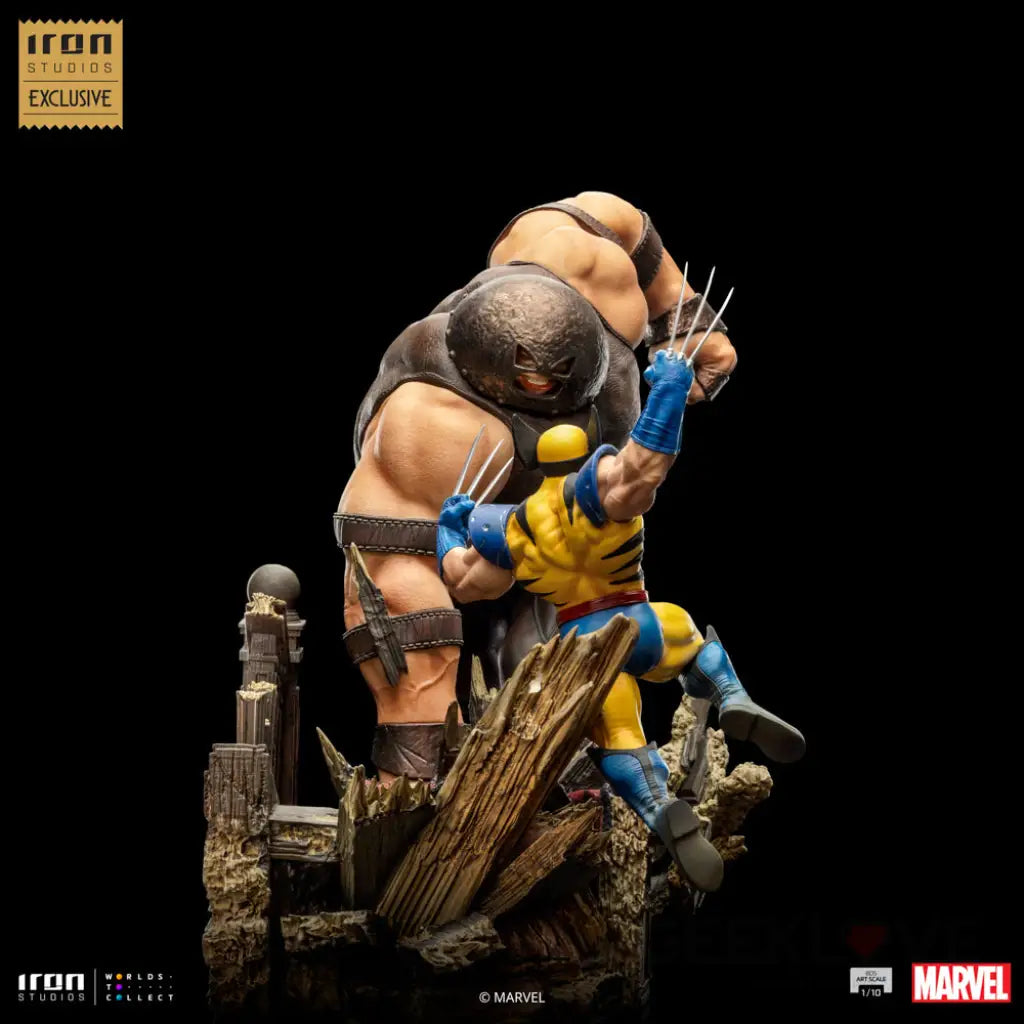 Wolverine Vs Juggernaut Marvel Exclusive Bds Art Scale 1/10 Figure