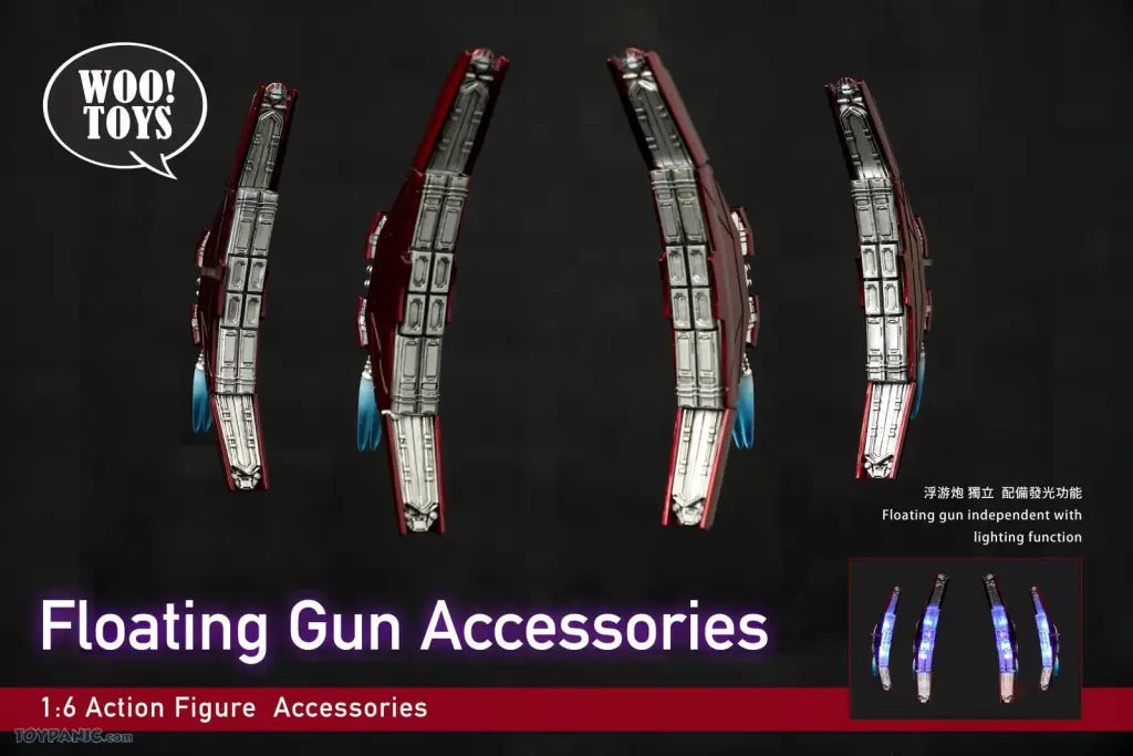 WOOTOYS: 1/6 Floating Gun Accessories Package with UV Light Hand Guns Set - GeekLoveph