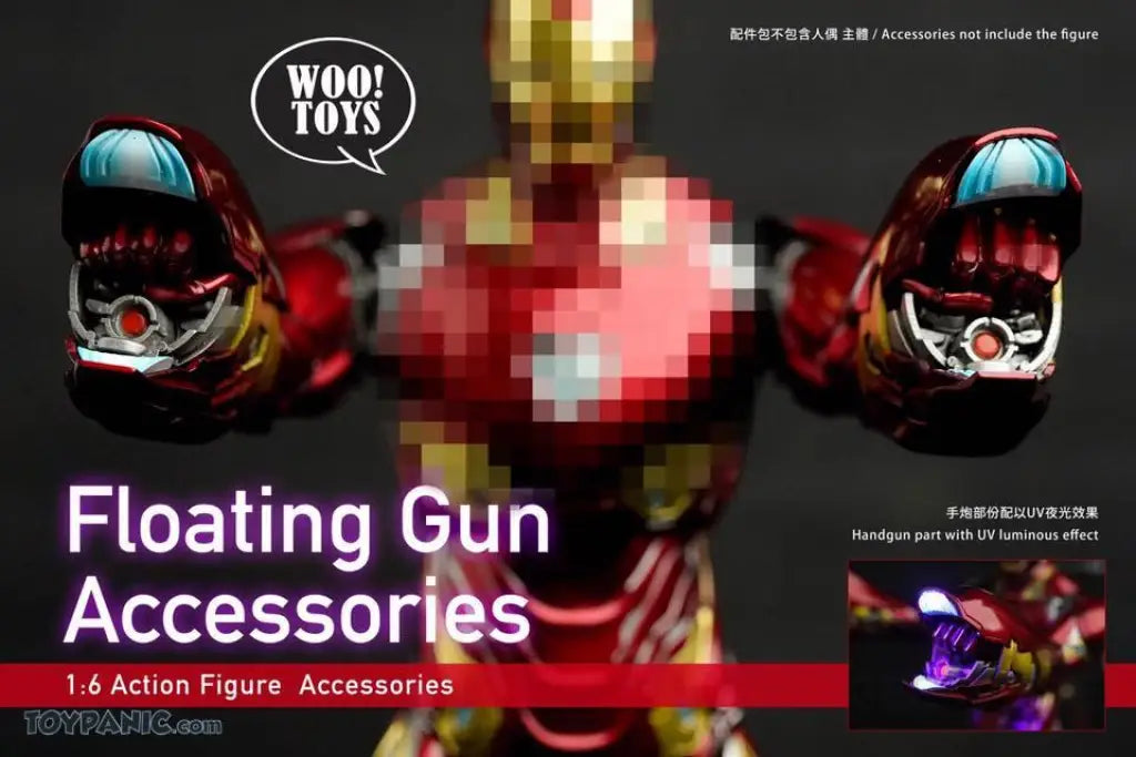 WOOTOYS: 1/6 Floating Gun Accessories Package with UV Light Hand Guns Set - GeekLoveph