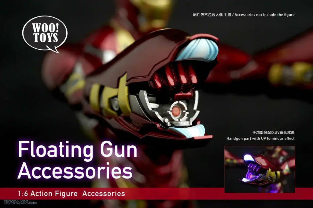 WOOTOYS: 1/6 Floating Gun Accessories Package with UV Light Hand Guns Set - GeekLoveph