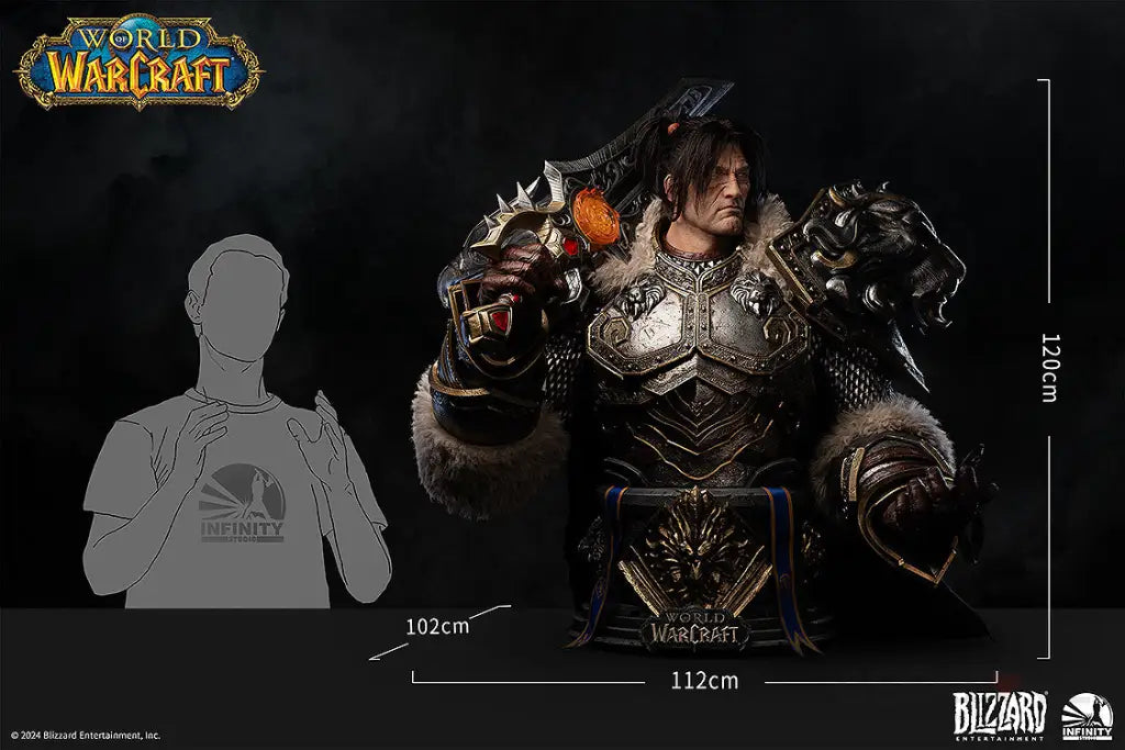 World Of Warcraft Varian Wrynn Life Size Bust Bust