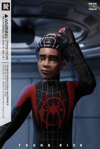 Youngrich Toys - Black Battle Shirt Normal Edition: Spider-Man Parallel World Miles 1/12 - GeekLoveph